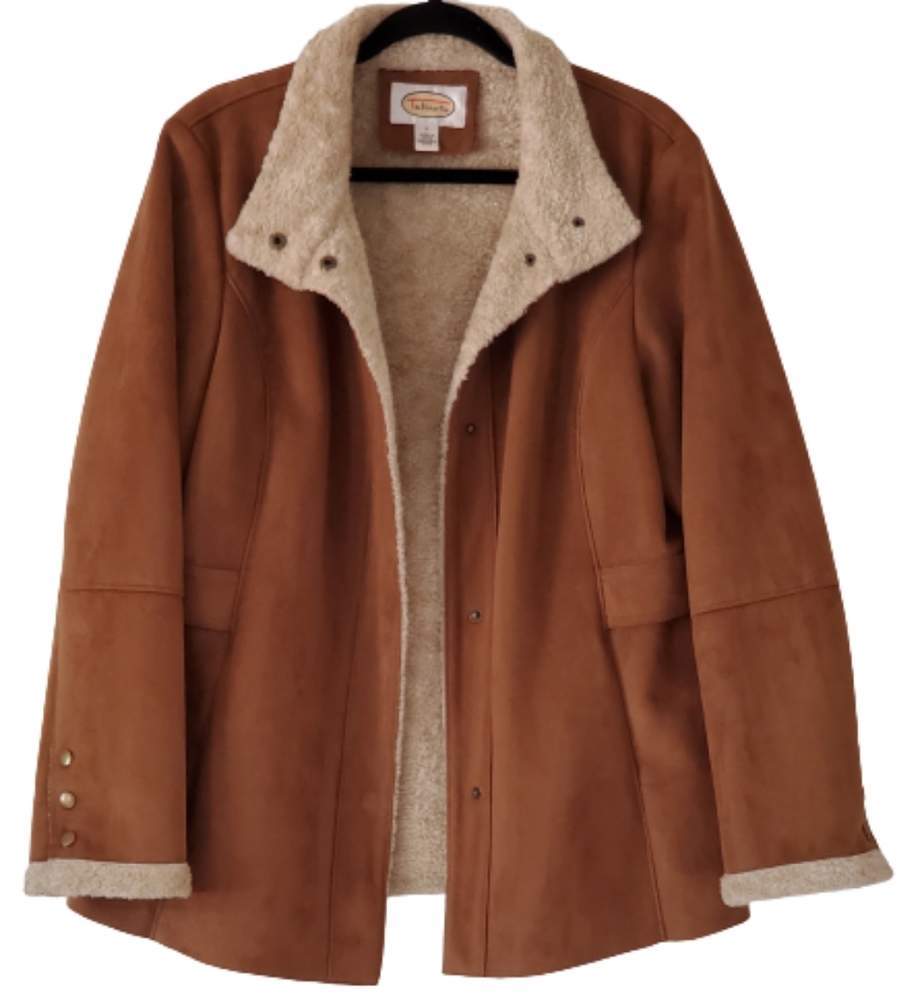 Talbots Vintage Faux Suede Brown‎ Women's Jacket.